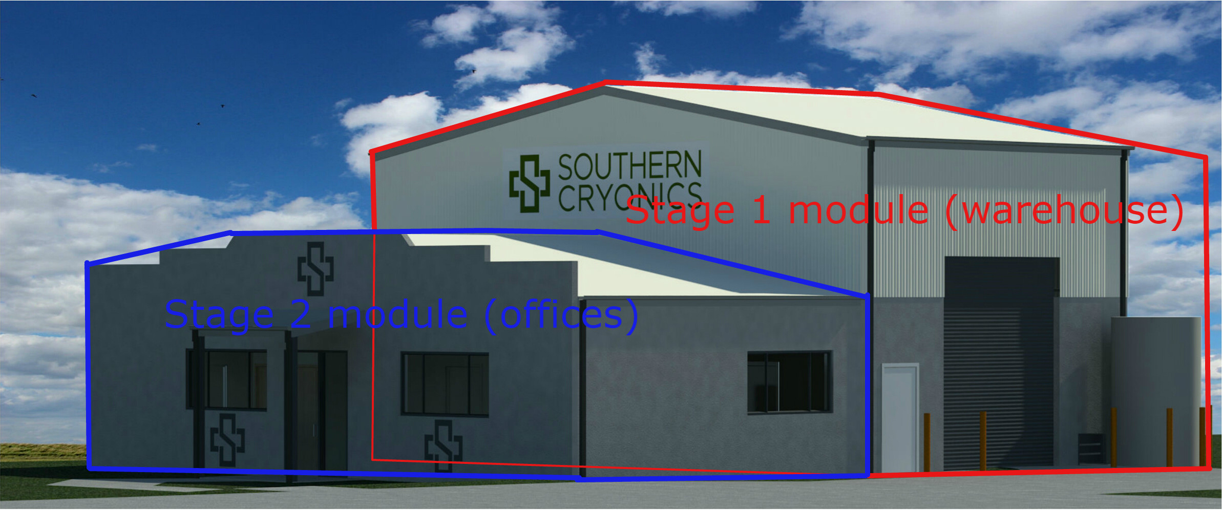 Southern Cryonics Facility rendering